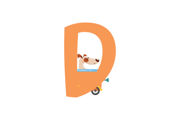 Animal Alphabet Font D – DOg SVG