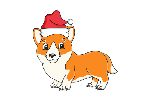 Christmas Hat Animal Drawings Dog SVG
