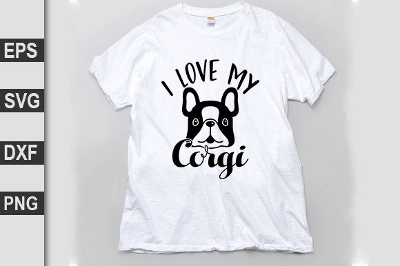 Dog SVG Design: I Love My Corgi