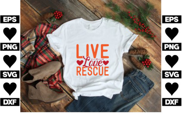 Dog SVG Design, Live Love Rescue