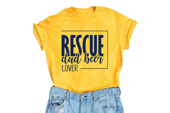 Dog SVG Design: Rescue Dad Beer Lover