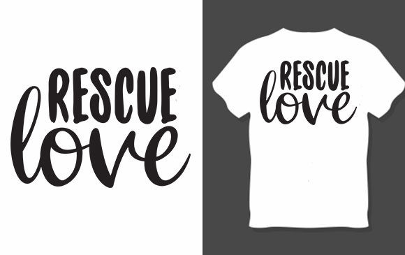 Dog SVG Design, Rescue Love