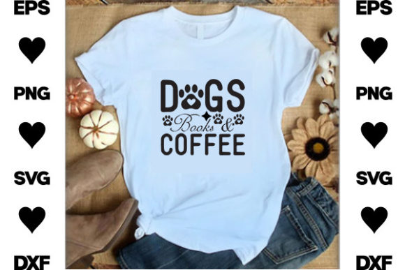 Funny Dog SVG Design, Dogs Books Coffe