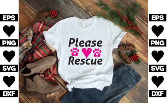 Funny Dog SVG Design, Please Love Rescue