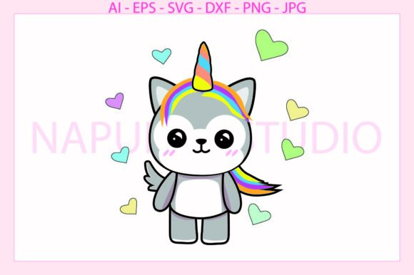 Unicorn Baby Animals Dog SVG
